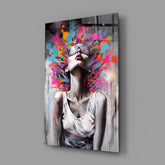 Colors in My Head Glass Wall Art || Designer Collection.